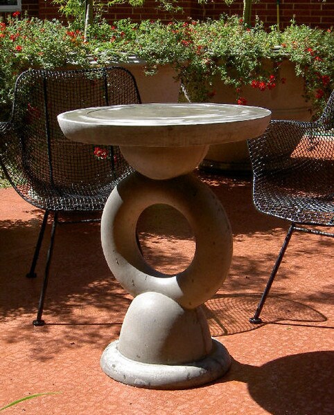 Stone Pedestal - Modern Contemporary Garden Table Base